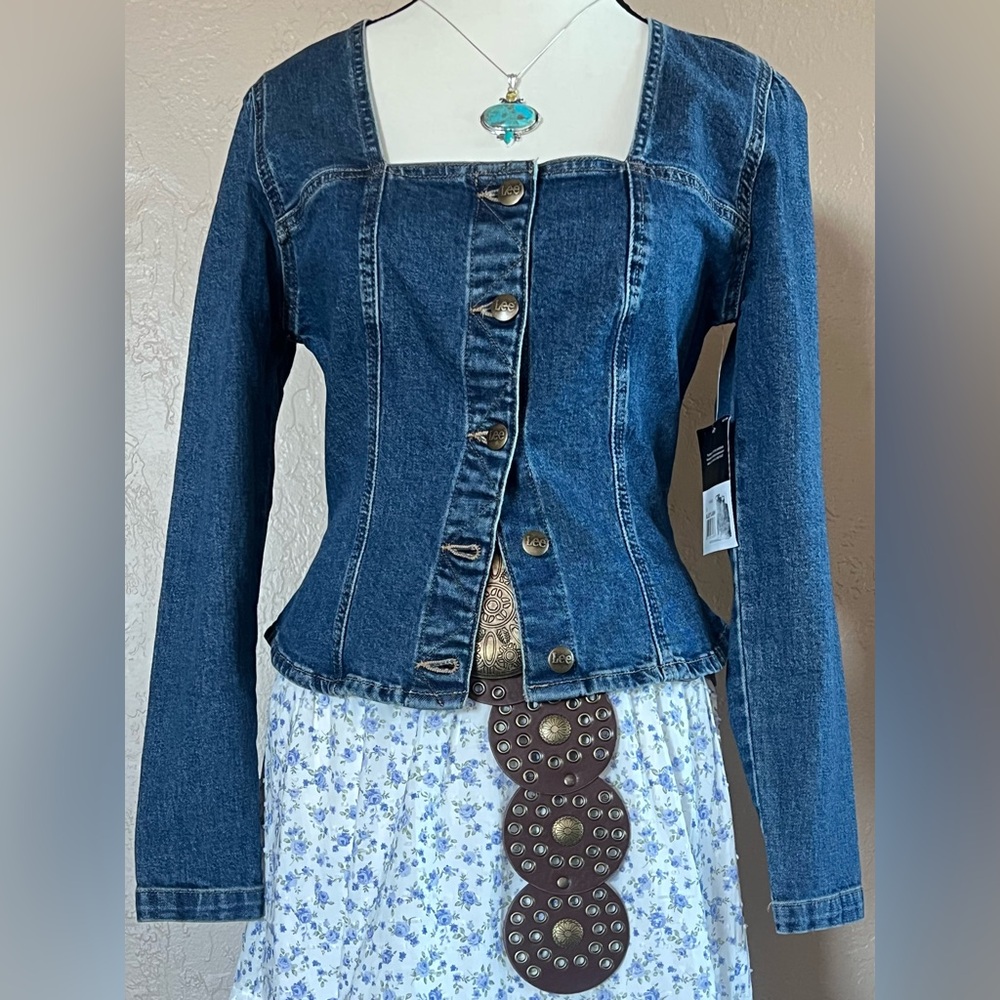 Lee Square Neck Button Denim Shirt